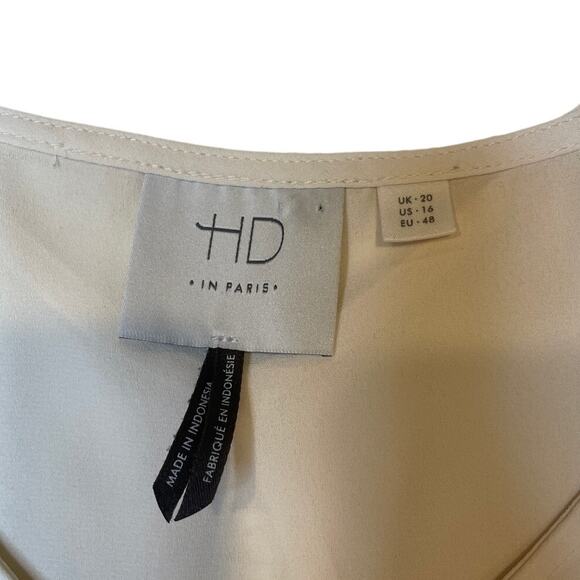 HD in Paris Anthropologie Flowy Tank - Cream, Size 16 - Picture 3 of 5